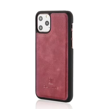 DG.MING iPhone 11 Pro Max Split Läder Plånboksfodral - Röd