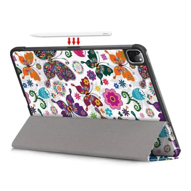 Apple iPad Pro 11 (2020) Slim fit tri-fold fodral - Butterflies and Flowers