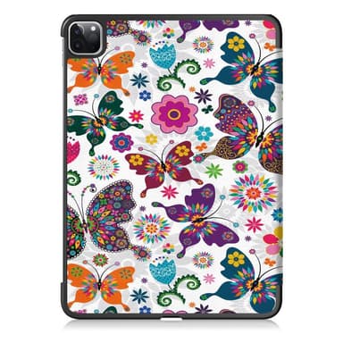Apple iPad Pro 11 (2020) Slim fit tri-fold fodral - Butterflies and Flowers