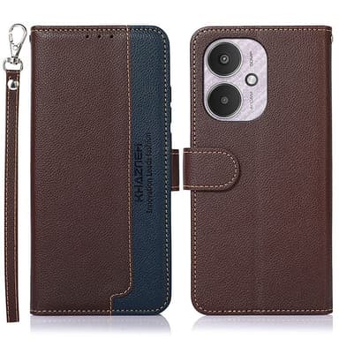 KHAZNEH Plånboksfodral till Xiaomi Redmi 13C - Brun-Blå