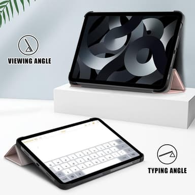 Apple iPad 10.9 2022 Slim fit tri-fold fodral - Rose Gold