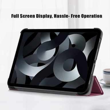 Apple iPad 10.9 2022 Slim fit tri-fold fodral - VinRöd