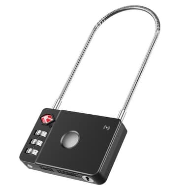 Hänglås Ståltråd Lösenordslås Bagage Anti-Lost Tracking Locator för iOS