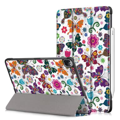 Apple iPad Pro 11 (2020) Slim fit tri-fold fodral - Butterflies and Flowers