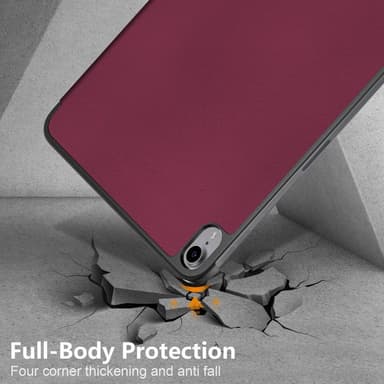Apple iPad 10.9 2022 Slim fit tri-fold fodral - VinRöd