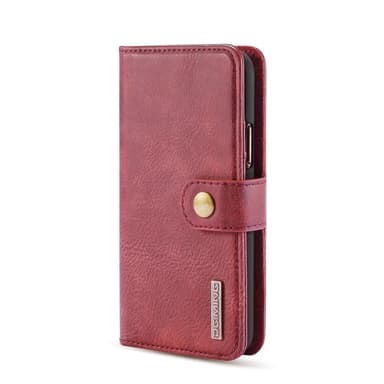 DG.MING iPhone 11 Pro Max Split Läder Plånboksfodral - Röd