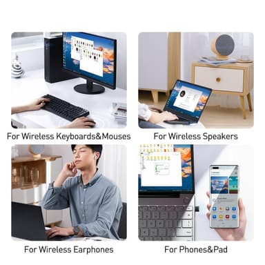 BASEUS USB Bluetooth 5.0 Trådlös Audio Transmission Adapter