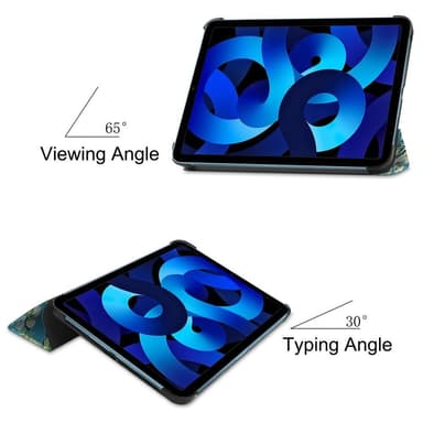 Apple iPad 10.9 2022 Slim fit tri-fold fodral - Blossom