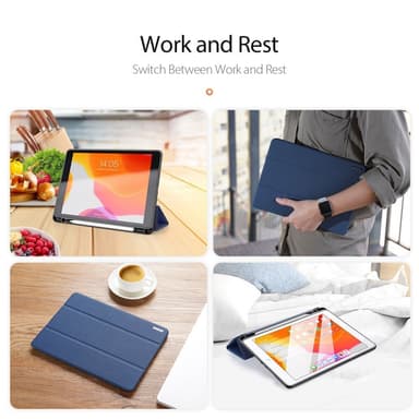 DUX DUCIS Domo Apple iPad 10.2 2021/2020/2019 fodral Tri-Fold Blå