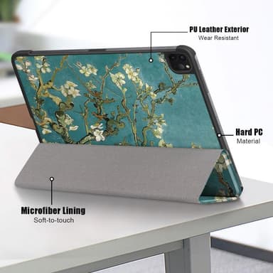 iPad Pro 11"" 2021/2020/2018 Slim fit tri-fold fodral - Blossom