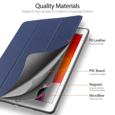 DUX DUCIS Domo Apple iPad 10.2 2021/2020/2019 fodral Tri-Fold Blå