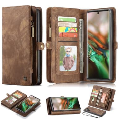 CASEME Samsung Galaxy Note 10 Plus Retro Plånboksfodral - Brun