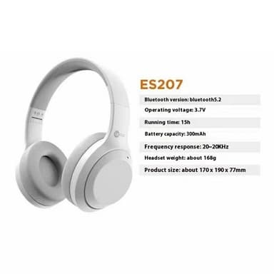 LENOVO Trådlösa Over-Ear hörlurar Hopfällbara Gaming Musik Bluetooth-headset - Svart