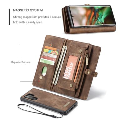 CASEME Samsung Galaxy Note 10 Plus Retro Plånboksfodral - Brun