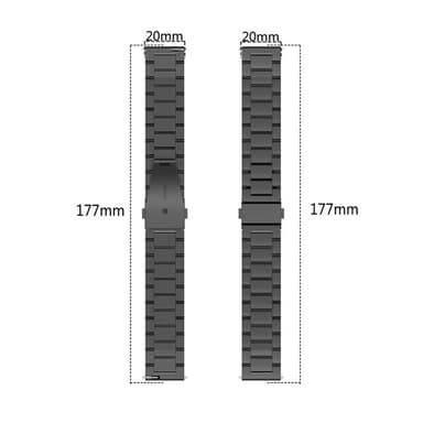 Huawei Watch GT3 42mm/Watch GT2 42mm Rem i Stål - Silver