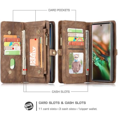 CASEME Samsung Galaxy Note 10 Plus Retro Plånboksfodral - Brun