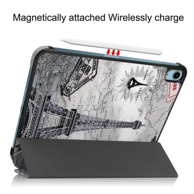 Apple iPad 10.9 2022 Slim fit tri-fold fodral - Map