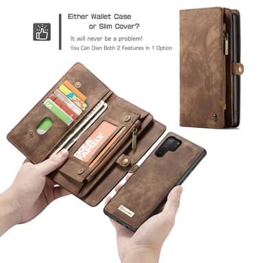 CASEME Samsung Galaxy Note 10 Plus Retro Plånboksfodral - Brun