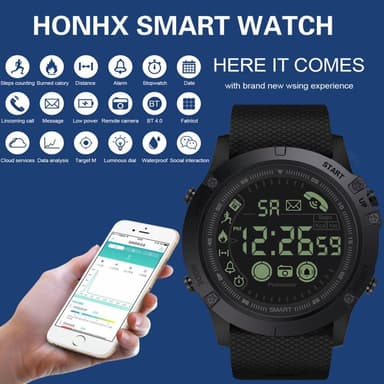 Smartklocka Activity Tracker Vattentät för Apple/Android - Svart