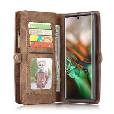 CASEME Samsung Galaxy Note 10 Plus Retro Plånboksfodral - Brun