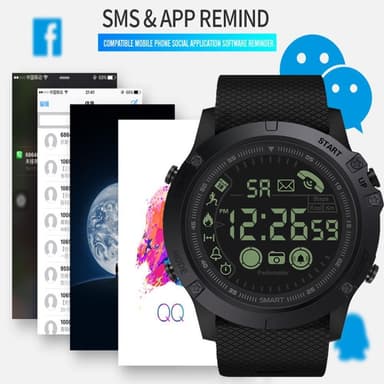 Smartklocka Activity Tracker Vattentät för Apple/Android - Svart
