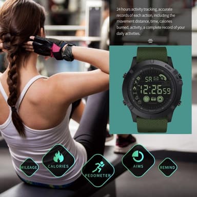 Smartklocka Activity Tracker Vattentät för Apple/Android - Svart