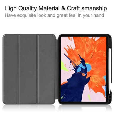 iPad Pro 12.9"" 2020/2018 Slim fit tri-fold fodral - Svart