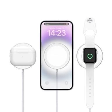 Dubbelsidig Magnetisk Laddare laddning För Apple Watch mobil hörlur
