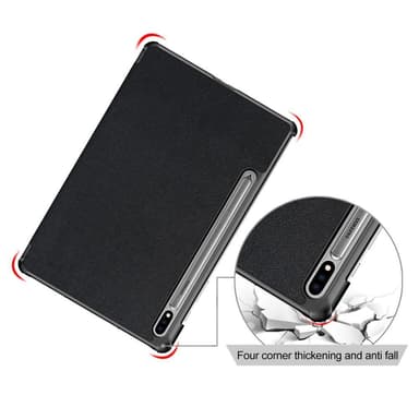 Slim Fit Cover Fodral Till Samsung Galaxy Tab S7 / Tab S8 - Svart