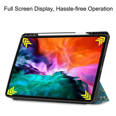 iPad Pro 12.9"" 2021 Slim fit tri-fold fodral - Flower