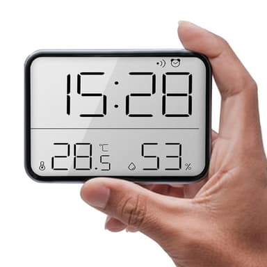 Digital väckarklocka LCD klocka med kalender temperatur och luftfuktighet