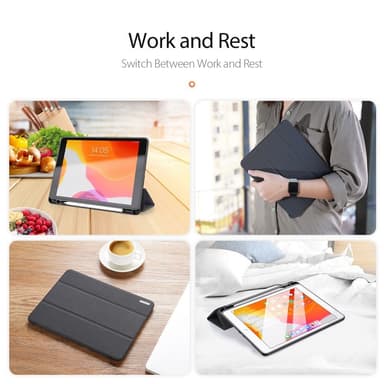 DUX DUCIS Domo Apple iPad 10.2 2021/2020/2019 fodral Tri-Fold Svart