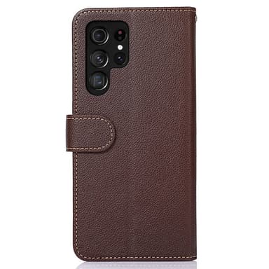 KHAZNEH Plånboksfodral till Samsung Galaxy S24 Ultra - Brun/Blå