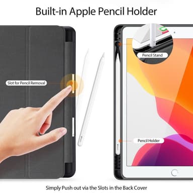 DUX DUCIS Domo Apple iPad 10.2 2021/2020/2019 fodral Tri-Fold Svart