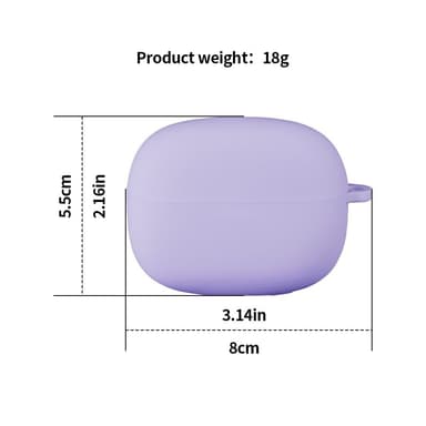 För Xiaomi Redmi Buds 6 Pro Silikonskal – Skyddsfodral med karbinhake