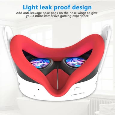 För Meta Quest 3S VR Silikonfodral Anti-Sweat Face Pad Skyddsöverdrag - Svart