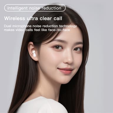 Trådlösa Bluetooth-hörlurar In-Ear Ultra-Lång Standby Call Sporthörlurar - Svart