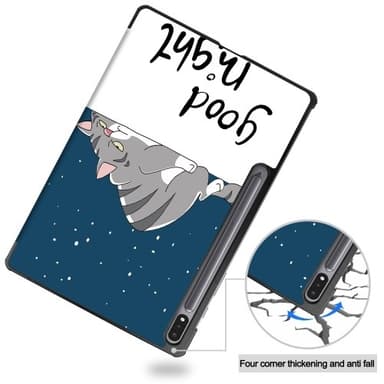 Slim Fit Cover Fodral Till Samsung Galaxy Tab S10+ (S10 Plus) - Cat