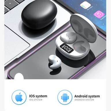 In ear att sova med Sömn Hörlurar Bluetooth Headphones - Vit