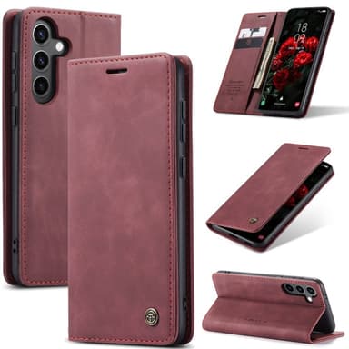 CASEME Plånboksfodral Samsung Galaxy S25+ (S25 Plus) - Röd