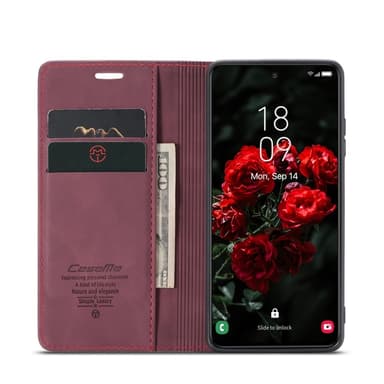 CASEME Plånboksfodral Samsung Galaxy S25+ (S25 Plus) - Röd