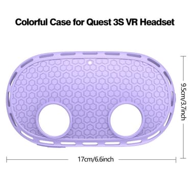 För Meta Quest 3S Skyddsfodral VR Headset Silikonskydd - Lila