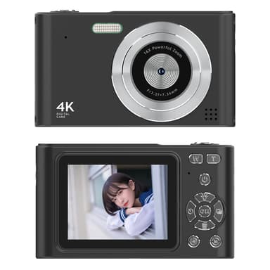 Digitalkamera 2,4-tum IPS-skärm HD CCD-kamera med 32GB TF-kort + kortläsare