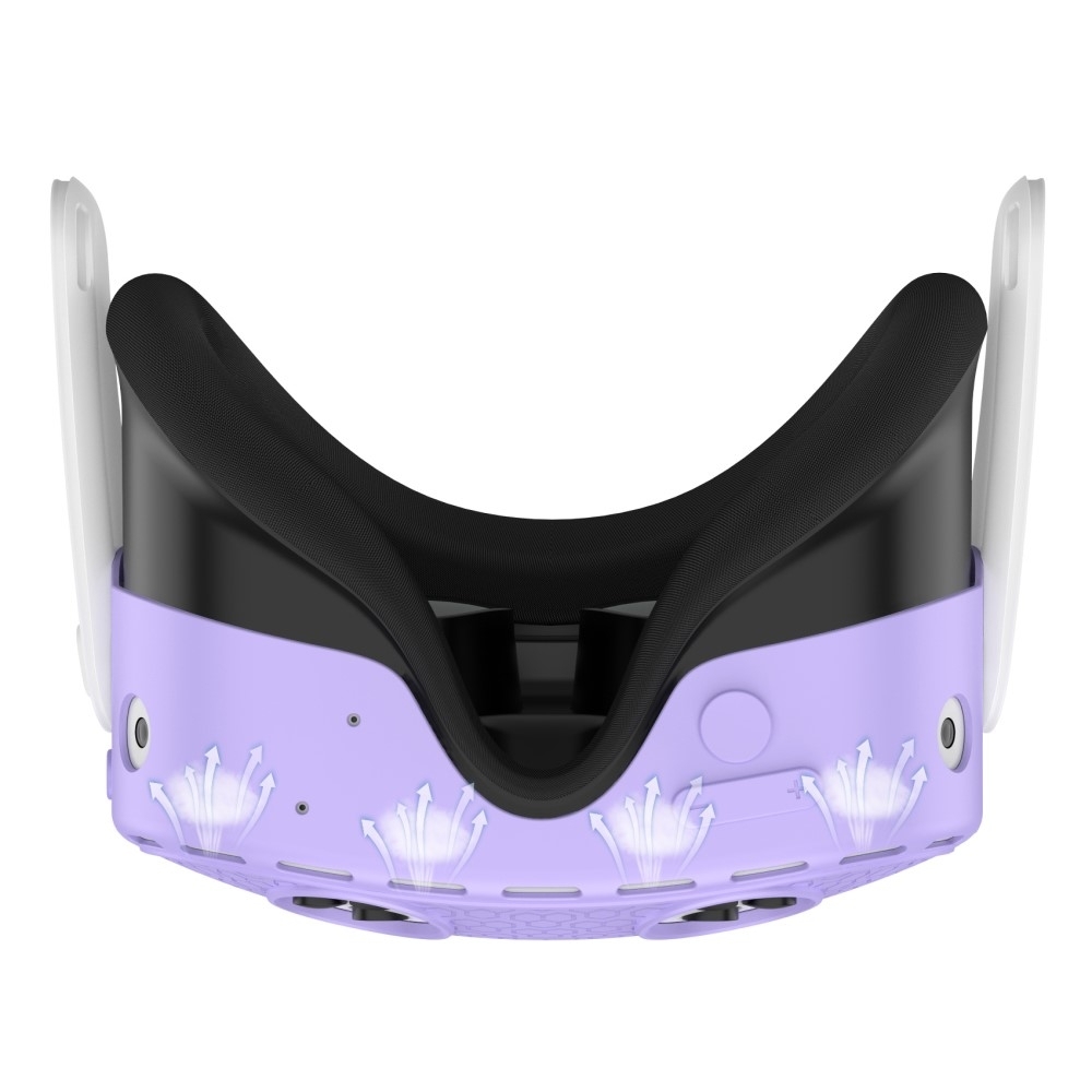 För Meta Quest 3S Skyddsfodral VR Headset Silikonskydd - Lila