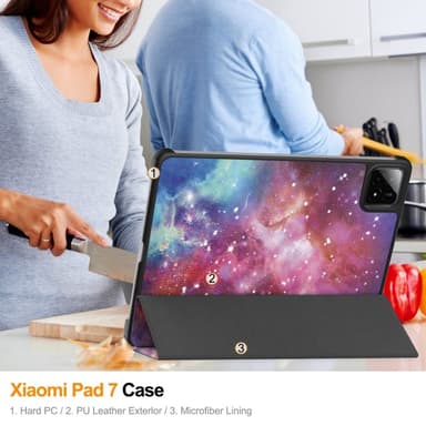 Slim Fit Cover Fodral För Xiaomi Pad 7 Auto Wake / Sleep - Galaxy