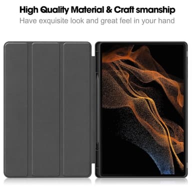 För Samsung Galaxy Tab S10 Ultra Stativfodral Stötsäkert med Pennhållare - Grå