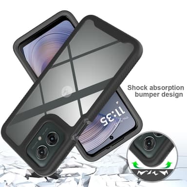 För Motorola Moto G55 skal i PC+TPU med stötdämpande mobilskal
