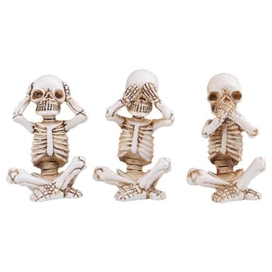 3 ST Halloween Spooky Skräckprydnad Skrämmande Dekoration Sittande Skelett