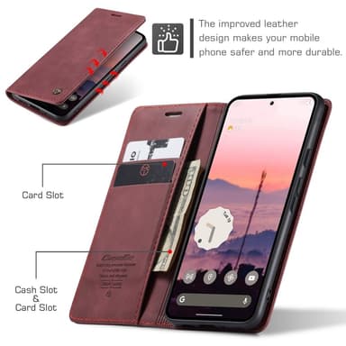 CASEME För Google Pixel 9 Pro / Pixel 9 Fodral Stativ Telefonfodral