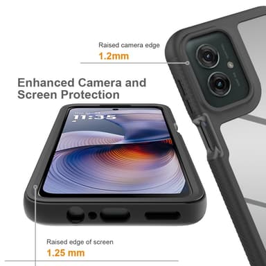 För Motorola Moto G55 skal i PC+TPU med stötdämpande mobilskal